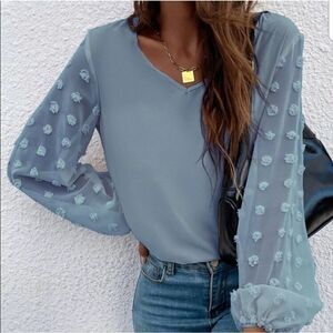 Kara and Kate Swiss Dot Blouse